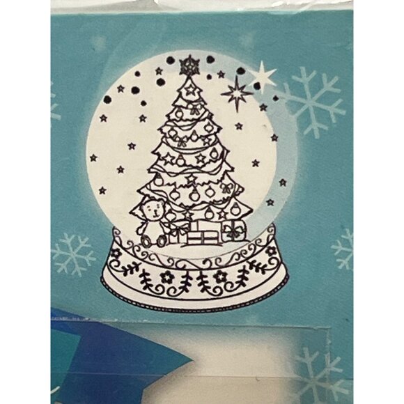 Snowglobe Stamp Set Mix & Match Scenes & Sentiments By Sally Mountain 2016 - Picture 3 of 5